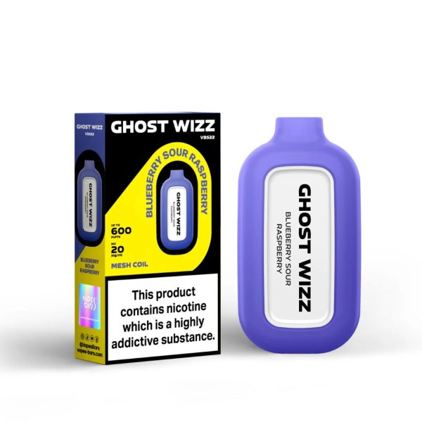 Ghost Wizz Blueberry Sour Raspberry disposable vape